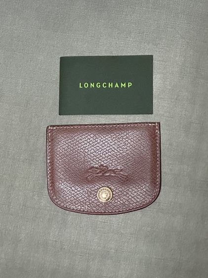 หนังแท้ ไม่ระบุ น้ำตาล Longchamp แท้กระเป๋าใส่บัตร พร้อมส่ง