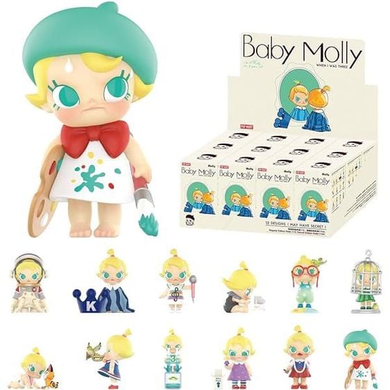 โมเดล Baby Molly ยกกล่อง แบบเช็คการ์ด จากpopmart