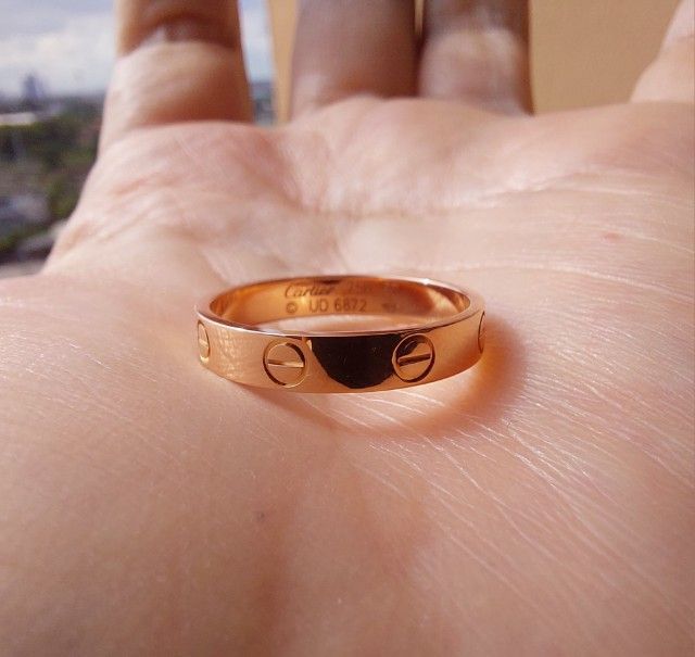 แหวน CARTIER LOVE บาง 18K ROSE GOLD 🌹ไซส์ 57 สวยแท้พร้อมใบ Service Cartier.  🥰 ขายแล้วครับ 🙏 รูปที่ 14