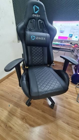 เก้าอี้นวม/เก้าอี้มีที่เท้าแขน หนังเทียม ดำ เก้าอี้ เกมมิ่ง onex GAMING CHAIR (เก้าอี้เกมมิ่ง) ONEX GX3 (BLACK)  GONEX มือสอง สภาพสวยมากก