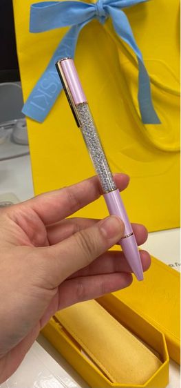 Swarovski ปากกาลูกลื่น Crystalline สีชมพู เคลือบโครเมียม รูปที่ 1