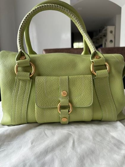 หนังแท้ หญิง เขียว Celine Mint Green Leather Bag