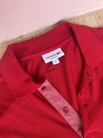 เสื้อโปโล lacoste แท้ สีแดง ไซส์ S (ใส่แค่ครั้งเดียว) รูปที่ 3