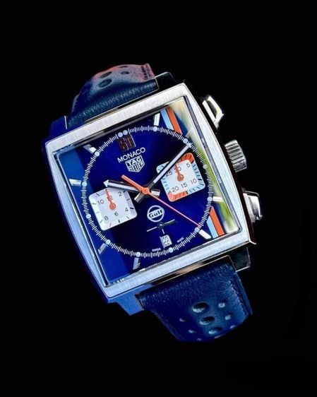 Tag Heuer Monaco X GULF  Product Special Edition 60Y. Blue Opalin Dial CBL2115🇨🇭
        รูปที่ 1