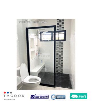 ฉากกั้นอาบน้ำ บานฟิกซ์(Fixed Shower Enclosures) ✅Model NM-size 60x200 cm.✅ สินค้าครบชุด พร้อมจัดส่งฟรี🚨 รูปที่ 7