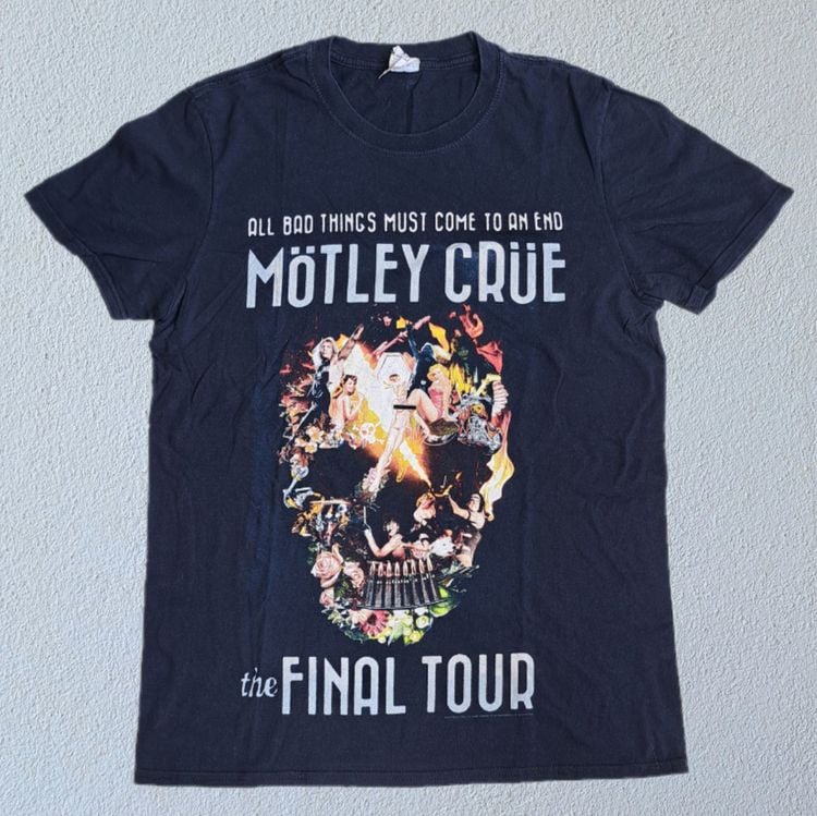 อื่นๆ เสื้อทีเชิ้ต ดำ แขนสั้น Mötley Crüe, The Final Tour 2015 t-shirt