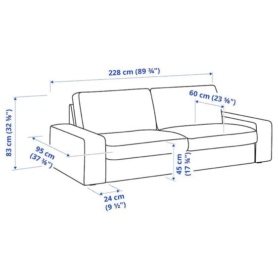 KIVIK ชีวิค 3-seater sofa, Gunnarid Beige รูปที่ 2