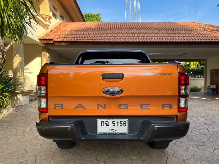 Ford Ranger 2018 2.2 Hi-Rider Wildtrak Pickup ดีเซล ไม่ติดแก๊ส เกียร์อัตโนมัติ ส้ม รูปที่ 4
