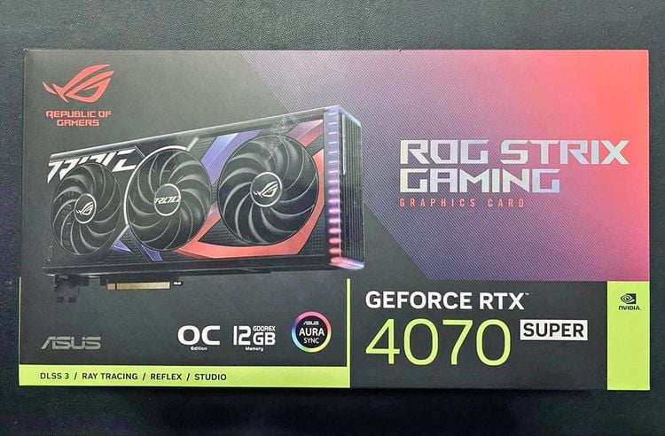 อุปกรณ์เกมส์ ASUS ROG GeForce RTX 4070 SUPER GDDR6X 12GB