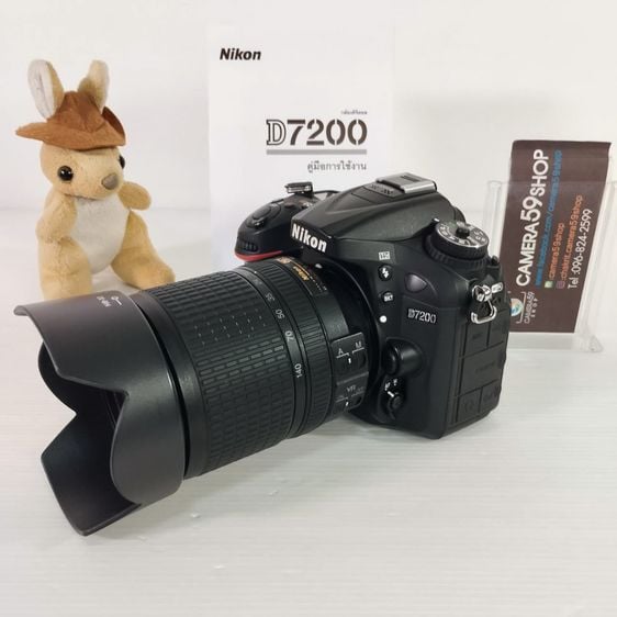กล้อง DSLR ไม่กันน้ำ Nikon D7200 Lens 18-140mm.WiFi 24.2MP ใหม่ๆ ยกชุดสุดคุ้ม 