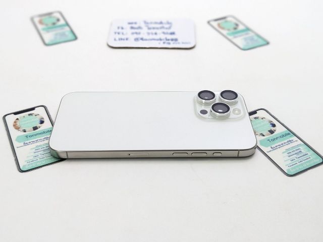 ขาย  เทิร์น iPhone 15 Pro Max 256 White ศูนย์ไทย สภาพใหม่เอี่ยม ประกันยาว 8 เดือน อุปกรณ์ครบยกกล่อง สุขภาพแบต 100 เพียง 37,990 บาท ครับ รูปที่ 8