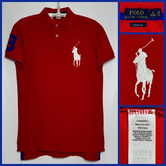 เสื้อโปโล แดง แขนสั้น ⚠️รุ่นใหม่‼️เสื้อ POLO RALPH LAUREN ของแท้ ม้าใหญ่ แบบสวย