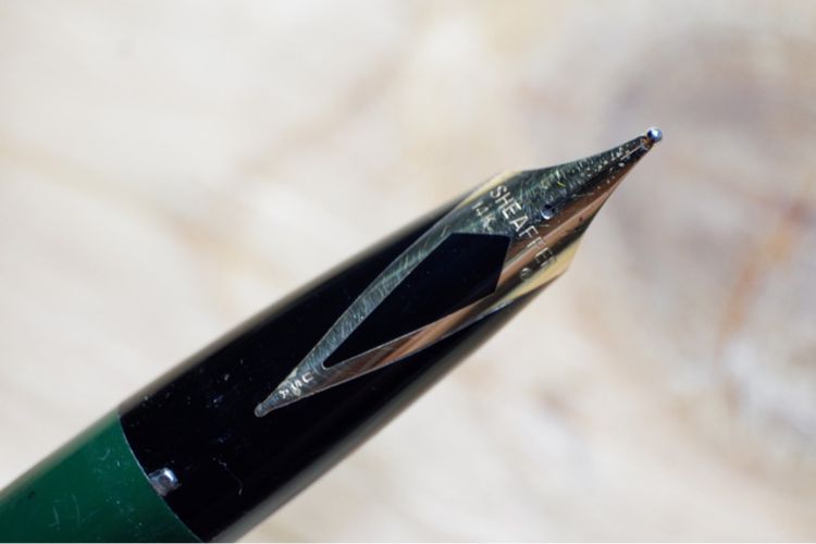 Vintage Sheaffer PFM V (pen for men) snorkel fountain pen with 14K solid gold M nib รูปที่ 18