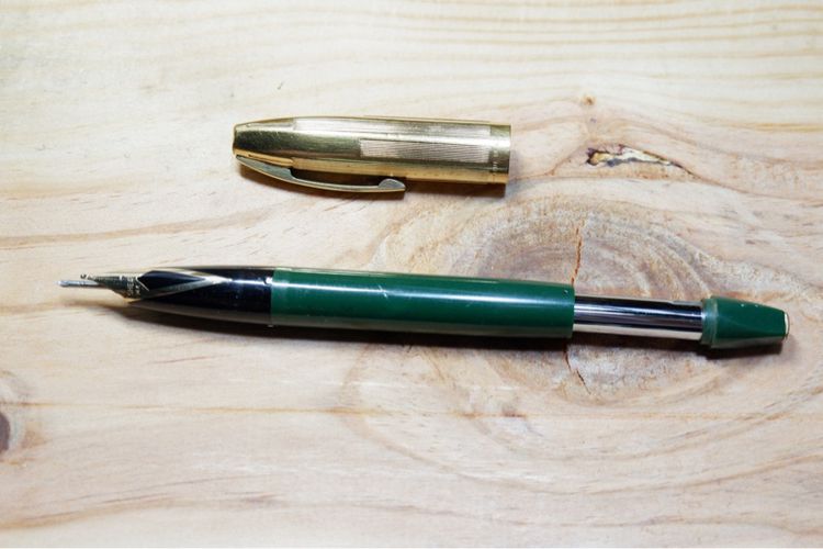 Vintage Sheaffer PFM V (pen for men) snorkel fountain pen with 14K solid gold M nib รูปที่ 16