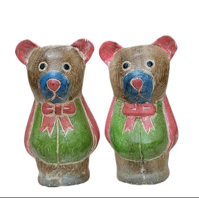 ตุ๊กตาหมีคู่(โปรซื้อ1เซตแถมฟรี1ตัว)3ตัว หมีคู่ ตุ๊กตาหมีไม้ ฟรีค่าส่ง รูปที่ 8