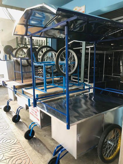 ร้านรถเข็นคิมเจริญ มีสินค้ามาใหม่ สินค้ามีให้เลือกมากมาย สินค้าของใช้ขายของรถเข็น ร่ม หม้อ เครื่องใช้แสตนเลส ตู้ขายกับข้าวกระจกอลูมิเนียม รูปที่ 2