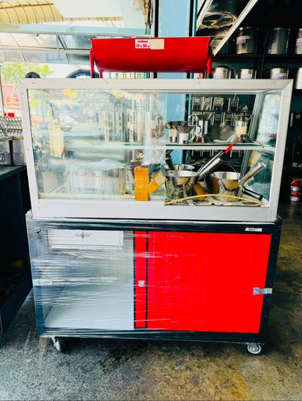 ร้านรถเข็นคิมเจริญ มีสินค้ามาใหม่ สินค้ามีให้เลือกมากมาย สินค้าของใช้ขายของรถเข็น ร่ม หม้อ เครื่องใช้แสตนเลส ตู้ขายกับข้าวกระจกอลูมิเนียม รูปที่ 14
