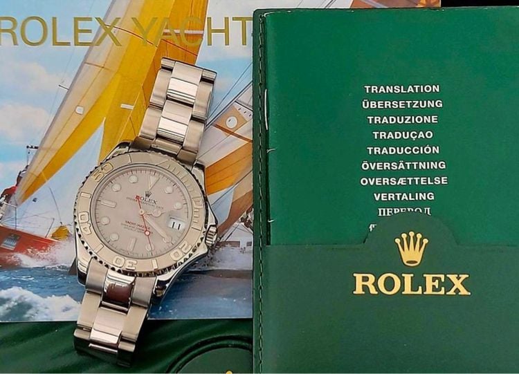 Rolex Yacht Master 168622 Platinum Bezel Watch รูปที่ 3