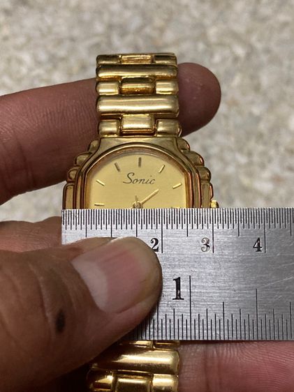 นาฬิกายี่ห้อ SONIC  ควอทซ์  แท้มือสอง สภาพใหม่มือ1 สายยาว 21 เซนติเมตร  750฿ รูปที่ 4