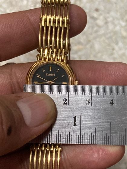 นาฬิกายี่ห้อ CADET ควอทซ์ ของแท้มือสอง สภาพทองสวยเทียบมือ1 ข้อมือ 7 นิ้วครึ่ง  650฿ รูปที่ 8