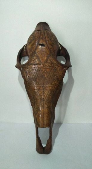 Decorated aboriginal ox skull