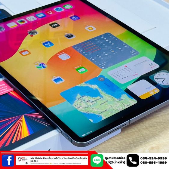 🔥 Ipad Pro 12.9 Gen 5 2021 M1 128GB Wifi cellular สี Gray ศูนย์ไทย 🏆 สภาพงาม เบต้าแบต 87 🔌 อุปกรณ์แท้ครบกล่อง 💰 เพียง 29990 รูปที่ 5