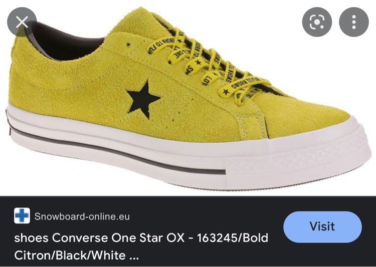 รองเท้า Converse Sz.9us42.5eu27.5cm รุ่นOne Star OX สีเหลือง รุ่นพิเศษเชือกเดิม สภาพสวย ไม่ขาดซ่อม ใส่เที่ยวหล่อสุด รูปที่ 14
