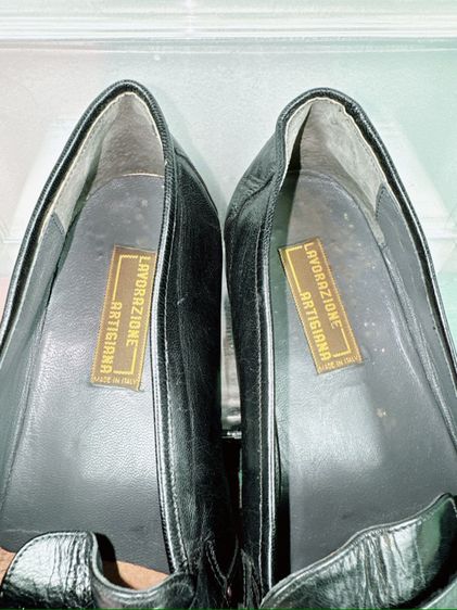 รองเท้าหนังแท้ Lavorazione Artigiana Sz.12us46eu30cm Made in Italy สีดำ พื้นหนัง สภาพสวย ไม่ขาดซ่อม ใส่ทำงานออกงานหล่อ รูปที่ 12