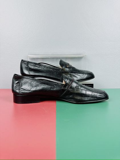 รองเท้าหนังแท้ Lavorazione Artigiana Sz.12us46eu30cm Made in Italy สีดำ พื้นหนัง สภาพสวย ไม่ขาดซ่อม ใส่ทำงานออกงานหล่อ รูปที่ 8