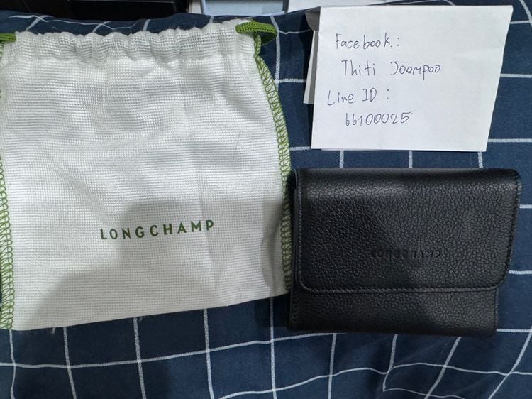 อื่นๆ ไม่ระบุ ดำ กระเป๋าสตางค์ Longchamp 3 พับ หนังแท้มือ 1