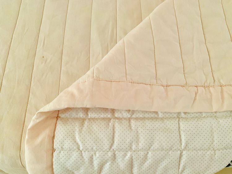 ผ้าปูรองนอน (แบบหนา) ขนาด 5ฟุต สีน้ำตาลอ่อนเย็บลายลอนทั้งผืน ยี่ห้อ FLORA มือสองขายตามสภาพ สินค้าญี่ปุ่น-เกาหลีแท้ รูปที่ 10