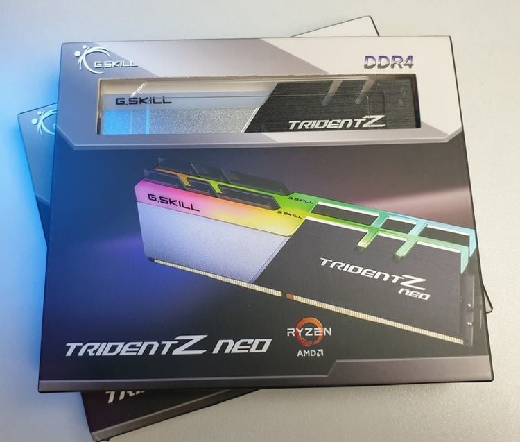 ที่เก็บข้อมูลและเมมโมรี่การ์ด Ram G.Skill PC DDR4 128GB 3600 CL18 32GBx4 Trident Z Neo สภาพสวยๆ ครบกล่อง ประกันไทย Lifetime