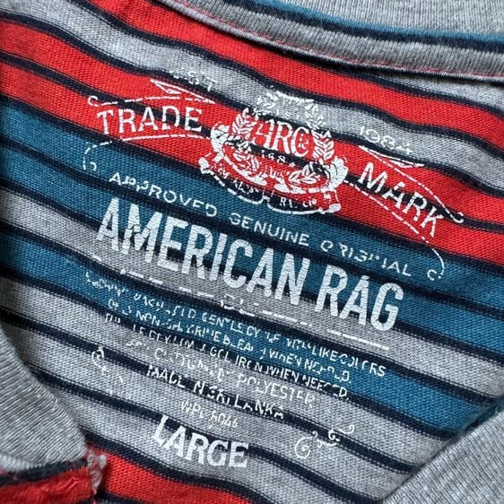 เสื้อยืดลายขวาง American Rag Size L รูปที่ 5