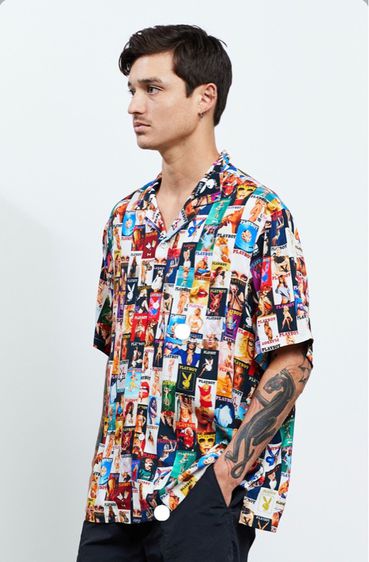 เสื้อเชิ้ต PLAYBOY แท้ 💯 size วัดจริง ขนาด อก 23 ยาว 28 นิ้ว สภาพใหม่มาก ลายสวย ดีเทลสวย เนื้อผ้าดีมากอาดาศผ่านง่าย หายากน่าสะสมครับ รูปที่ 3