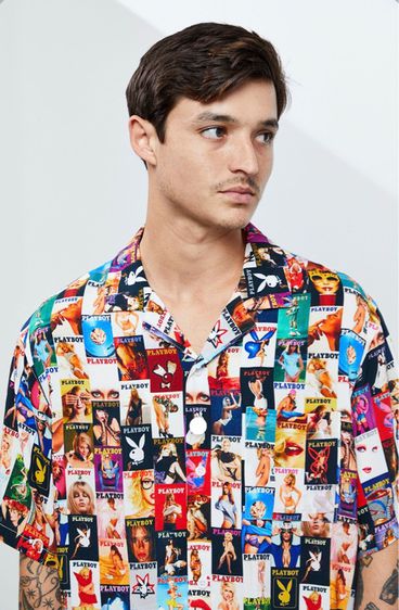 เสื้อเชิ้ต PLAYBOY แท้ 💯 size วัดจริง ขนาด อก 23 ยาว 28 นิ้ว สภาพใหม่มาก ลายสวย ดีเทลสวย เนื้อผ้าดีมากอาดาศผ่านง่าย หายากน่าสะสมครับ รูปที่ 4
