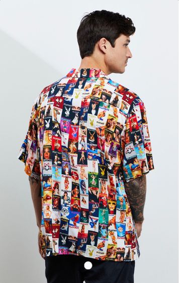 เสื้อเชิ้ต PLAYBOY แท้ 💯 size วัดจริง ขนาด อก 23 ยาว 28 นิ้ว สภาพใหม่มาก ลายสวย ดีเทลสวย เนื้อผ้าดีมากอาดาศผ่านง่าย หายากน่าสะสมครับ รูปที่ 5