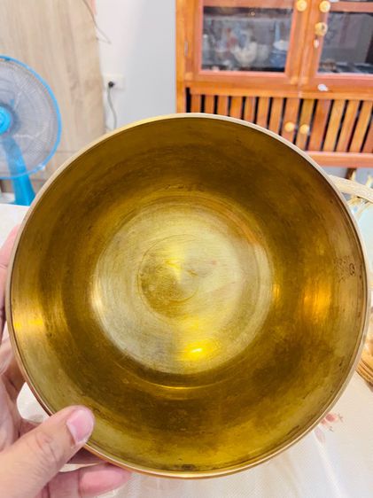 ชุดขันพาน ตักบาตร ทองเหลืองเก่า รูปที่ 7