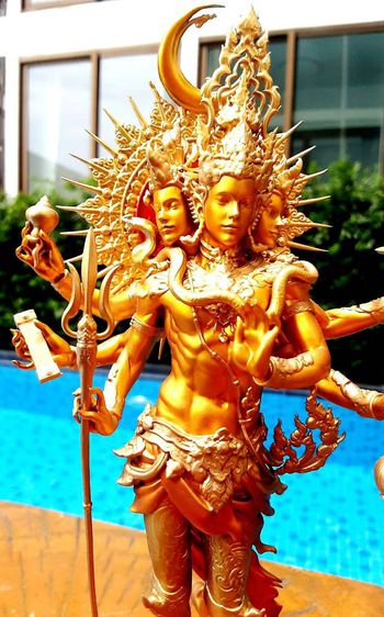 พระตรีมูรติ พระศิวะ พระนารายณ์ พระพรหม เนื้อบรอนซ์ สูงรวมฐานหินอ่อน11นิ้ว สวยงามน่าบูชา รูปที่ 16