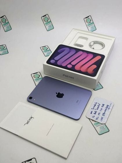 Apple ขาย เทิร์น iPad Mini 6 256 Gb Wifi Purple ศูนย์ไทย สภาพสวย อุปกรณ์ครบยกกล่อง ประกันยาว 4 เดือน เพียง 15,990 บาท ครับ