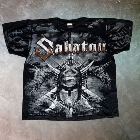 เสื้อทีเชิ้ต L ดำ แขนสั้น Sabaton The Art Of War (AOP)