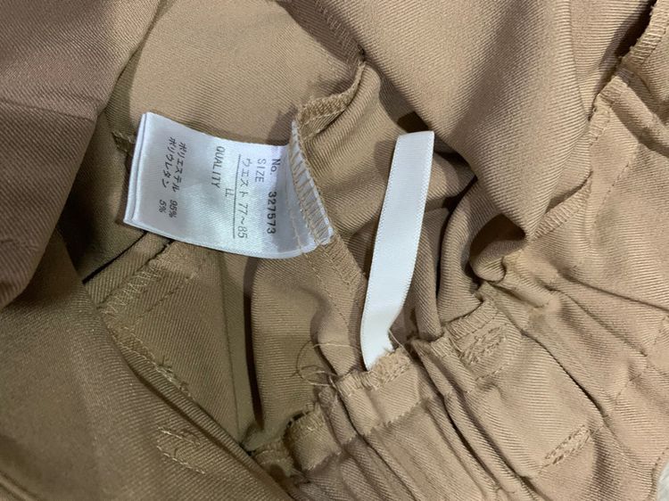 กางเกงขายาวสีแทน  size XL  หรือ oversize  สาวอวบ แบรนด์ญี่ปุ่น สวมใส่สบาย  ผ้าไม่หนัก ใส่แล้วพริ้วดูหุ่นเพียว รูปที่ 6