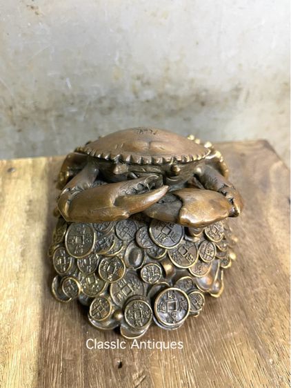 ปู กองเงินกองทอง ทองเหลือง สะสมA3 รูปที่ 5