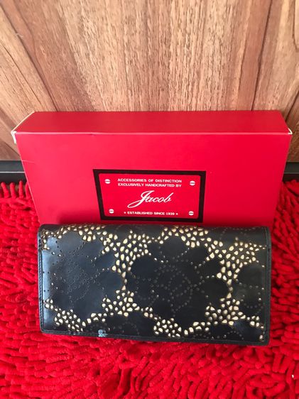 กระเป๋าถือ ใส่เงิน 🌺 JACOB หนังแท้ ฉลุลาย รูปที่ 3