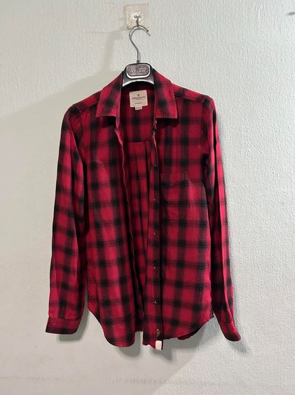 🌈 เสื้อเชิ้ตลายสก๊อต แบรนด์ American Eagle(อเมริกันอีเกิ้ล) แท้💯🌈 รูปที่ 6