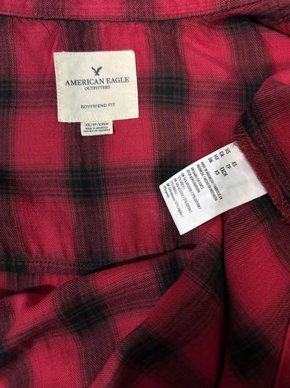 🌈 เสื้อเชิ้ตลายสก๊อต แบรนด์ American Eagle(อเมริกันอีเกิ้ล) แท้💯🌈 รูปที่ 7
