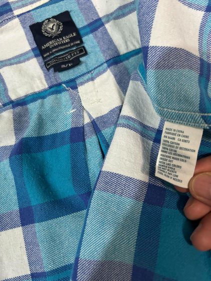 🌈 เสื้อเชิ้ตลายสก๊อต แบรนด์ American Eagle(อเมริกันอีเกิ้ล) แท้💯🌈 รูปที่ 7