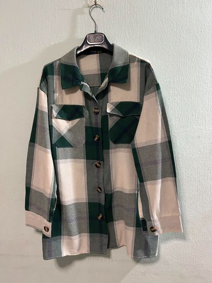 🌈 เสื้อเชิ้ตลายสก๊อต แบรนด์  Shein(ซีอิน) แท้💯🌈 รูปที่ 3