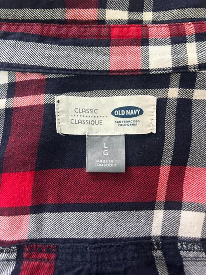 🌈 เสื้อเชิ้ตลายสก๊อต แบรนด์ Old Navy(โอลด์ เนวี) แท้💯🌈 รูปที่ 8