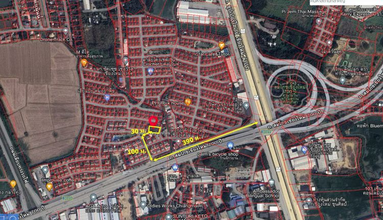 ที่ดินเปล่า ในหมู่บ้านดิเออบาน่า 1 เชียงใหม่ น้ำไม่ท่วม รูปที่ 2