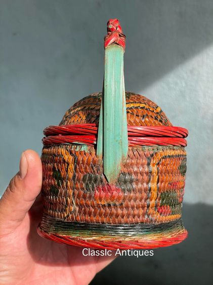 ตะกร้าจีนจิ๋ว โบราณเก่าสะสมA1 รูปที่ 3